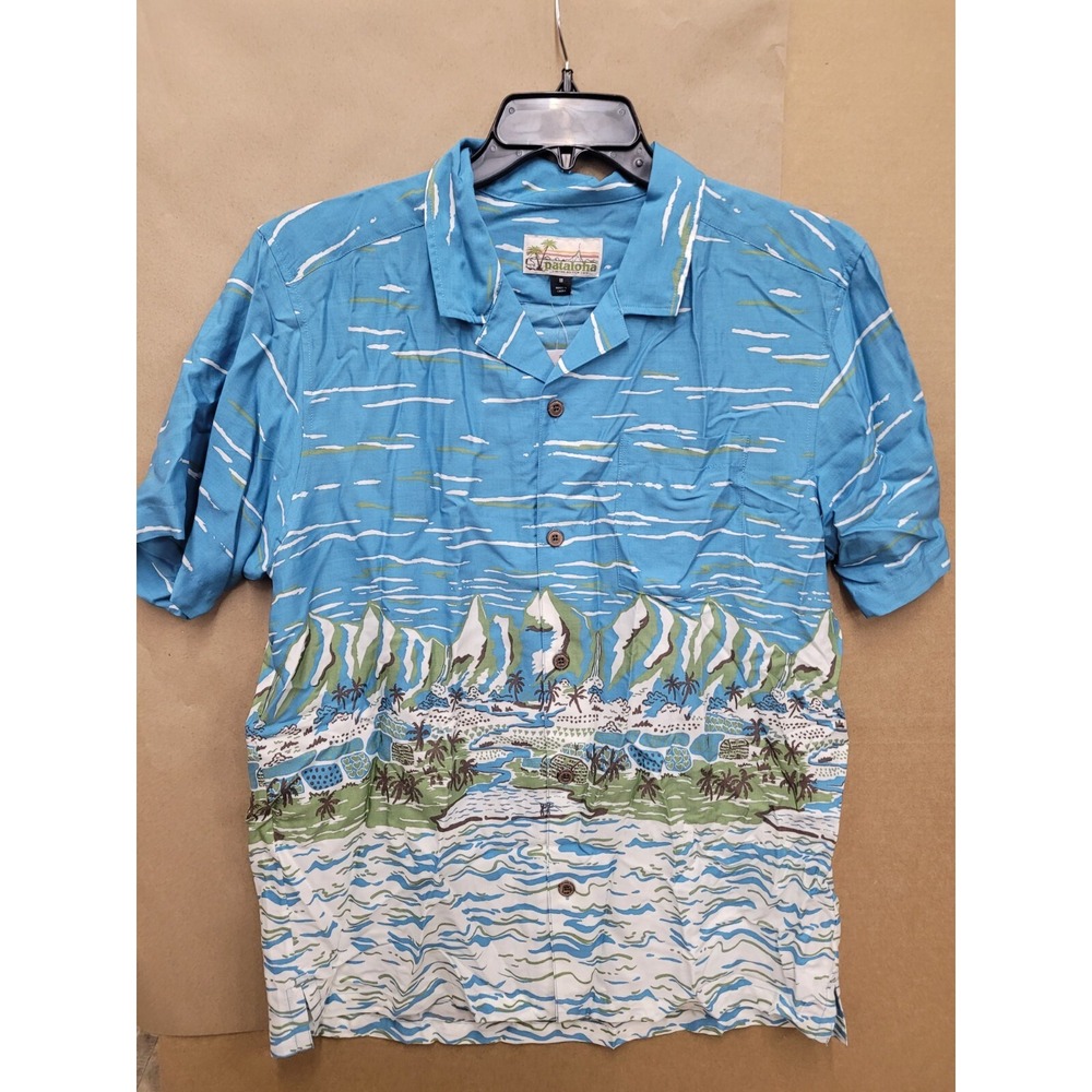 Patagonia Men's Special Edition '19 Pataloha Malam 'Aina Blue Hawaiin Shirt Sz M